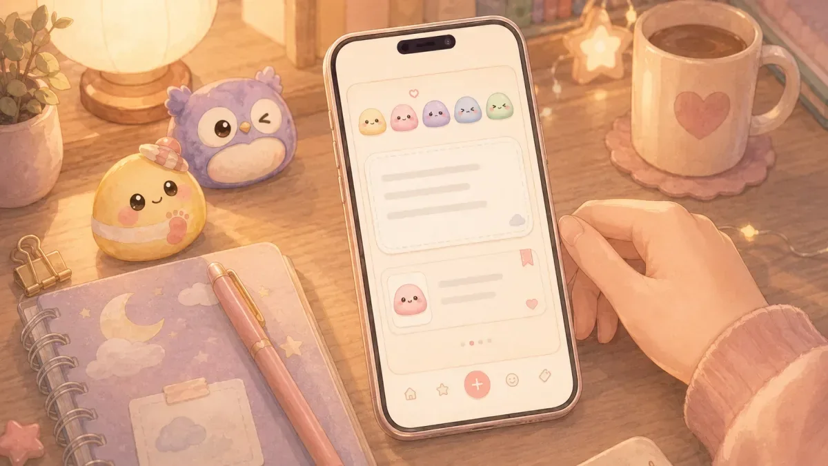 A cozy Mongle Haru diary screen for an easy return note