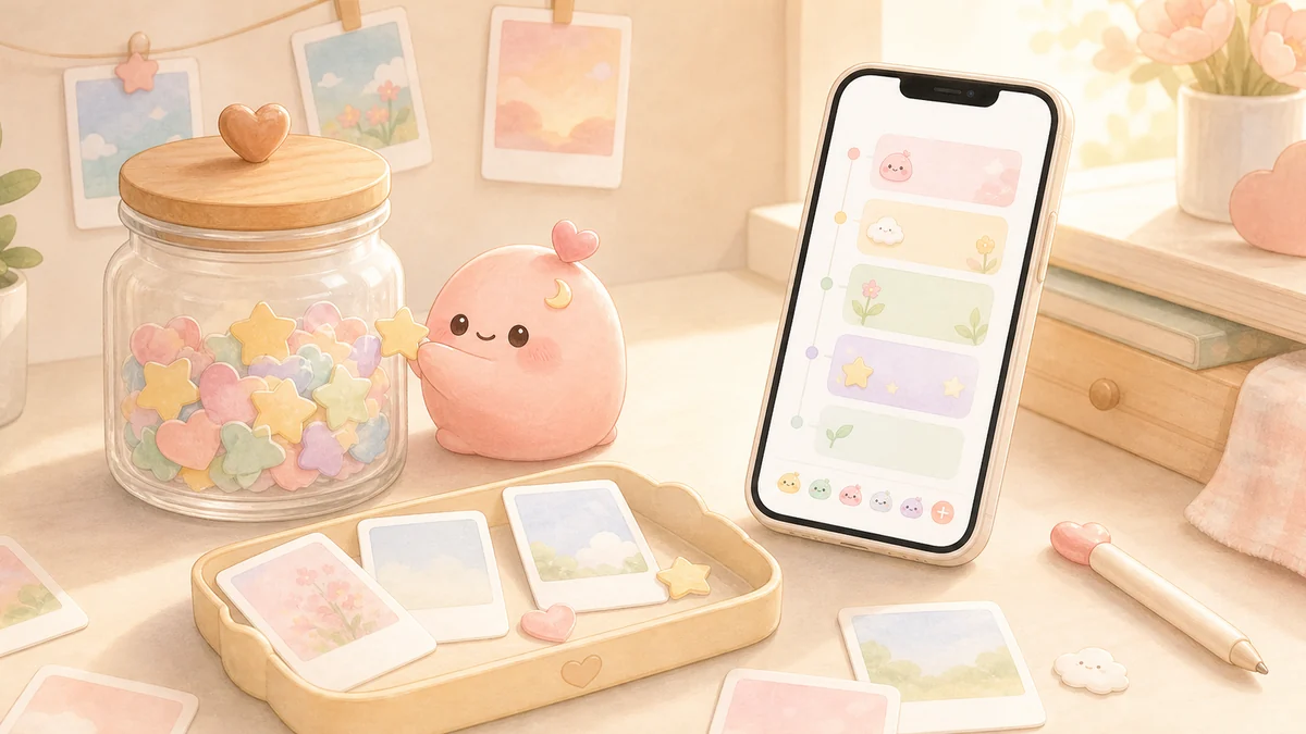 cute diary app for collecting moments in Mongle Haru