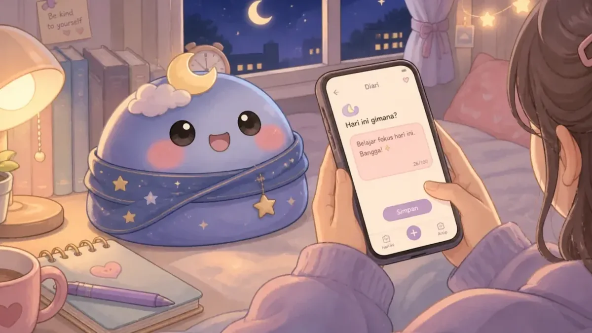 Example for cute diary app for first diary entry
