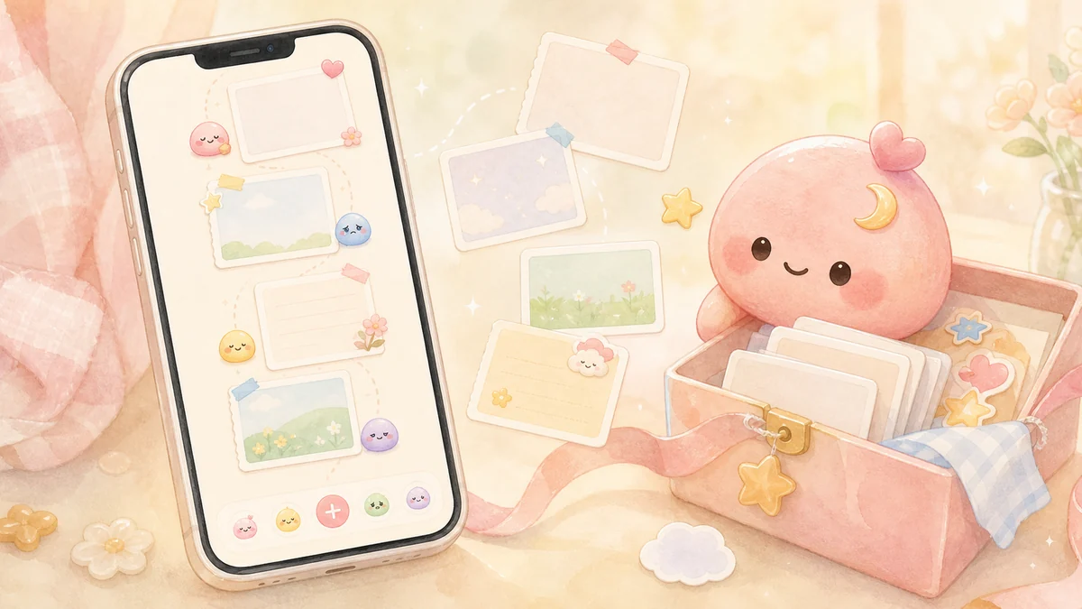 cute diary app for keeping memories on phone in Mongle Haru