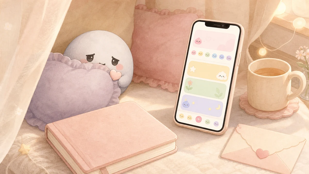 cute diary app for private thoughts in Mongle Haru