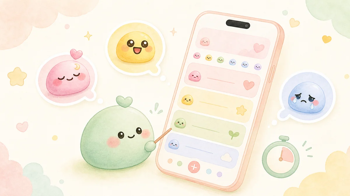 cute diary app for quick check-ins in Mongle Haru