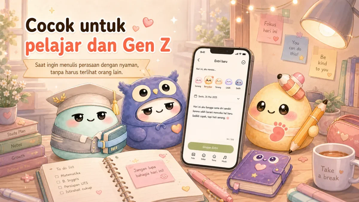 Example for cute diary app for school memories