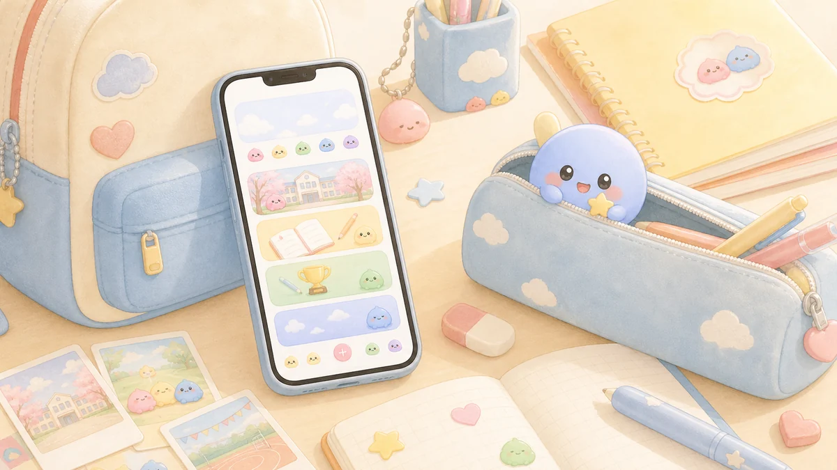 cute diary app for school memories in Mongle Haru