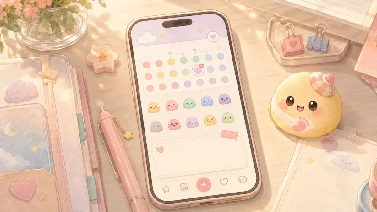 Timeline note for cute diary app for school memories
