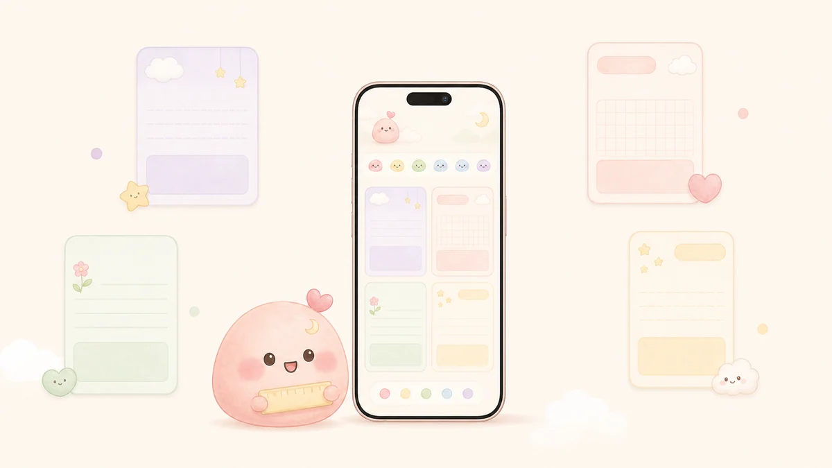 cute diary app for simple templates in Mongle Haru