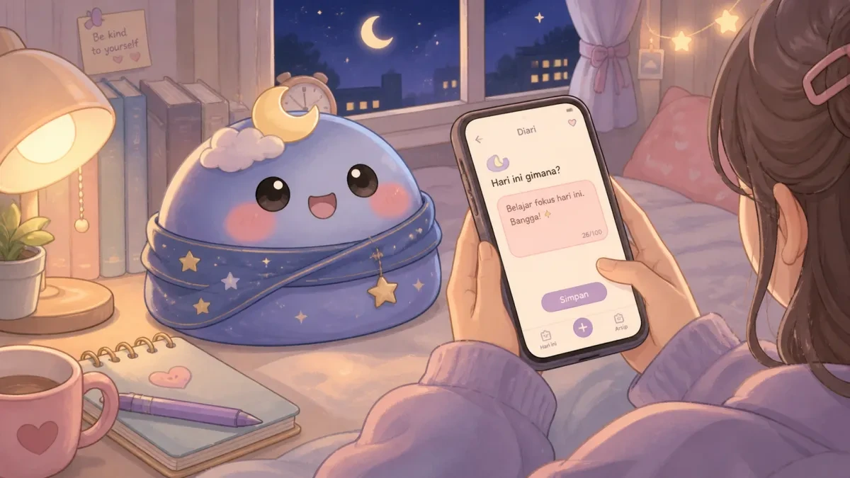 Decoration idea for cute diary app for soft aesthetic notes