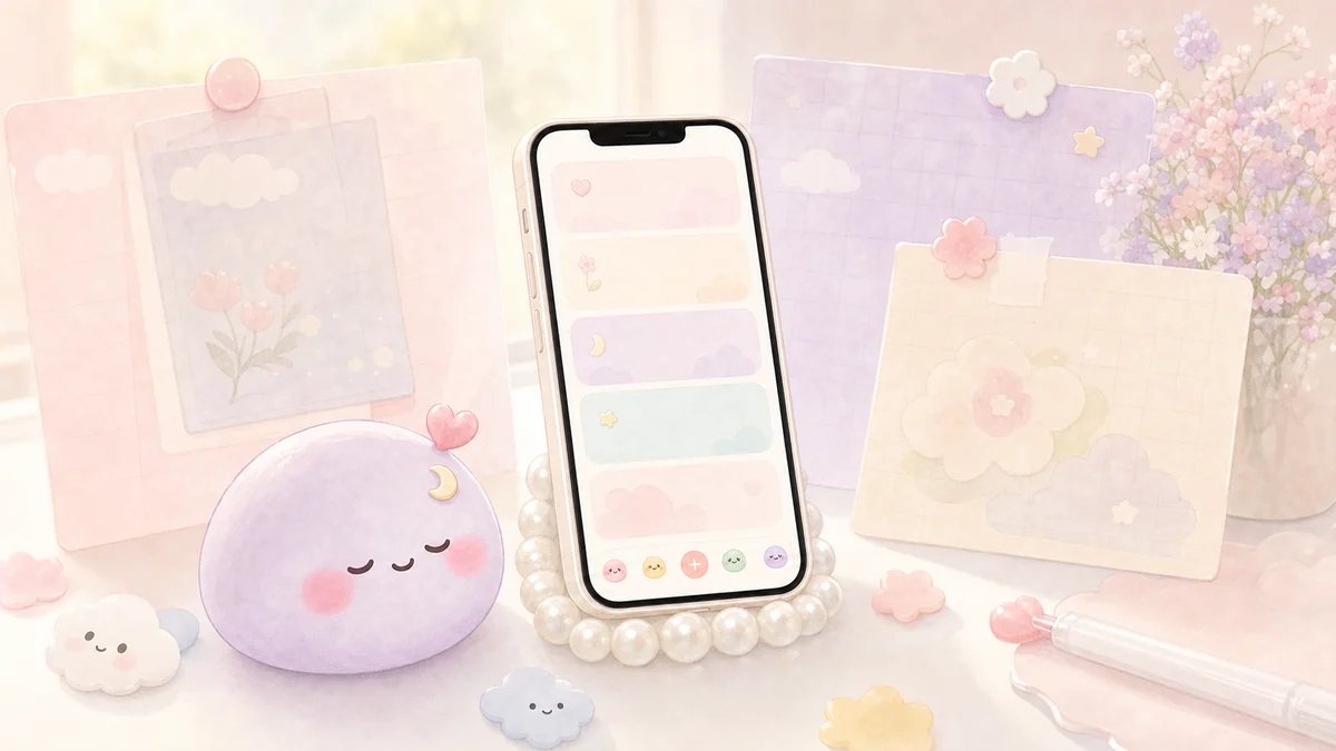 cute diary app for soft aesthetic notes in Mongle Haru