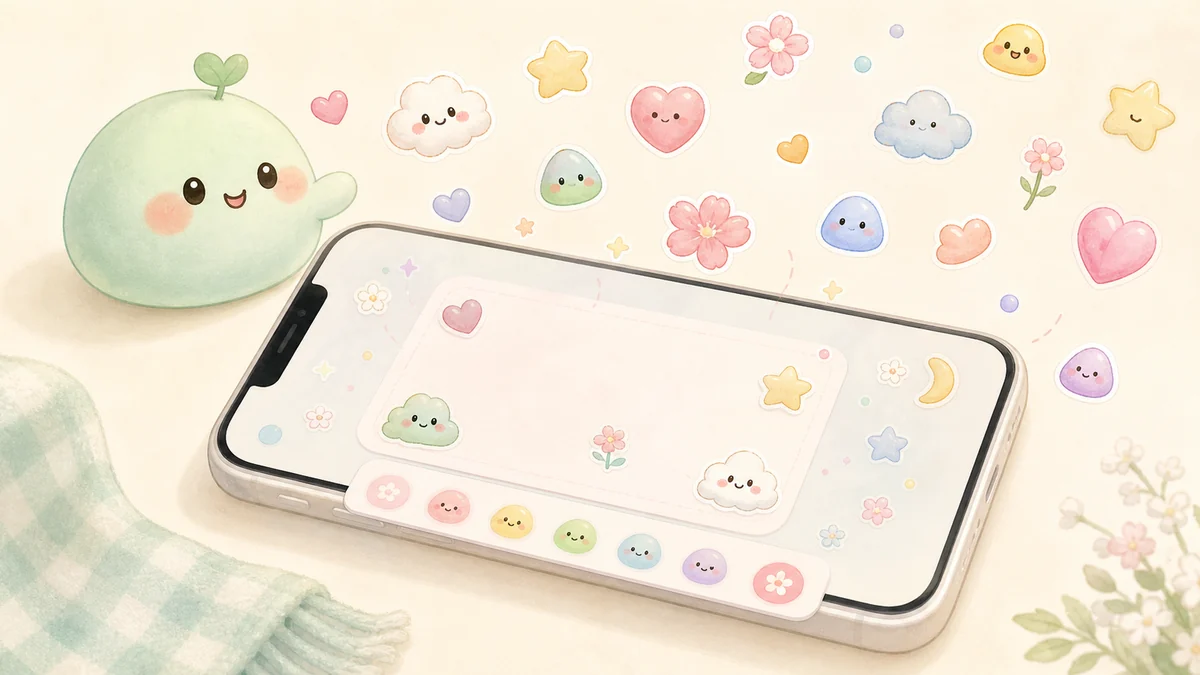cute diary app with free sticker placement in Mongle Haru