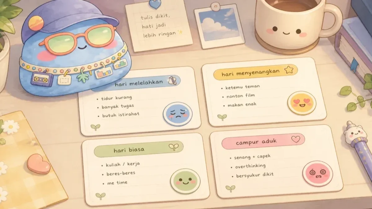 Decoration idea for cute diary app with Lucky Mongle Cookie