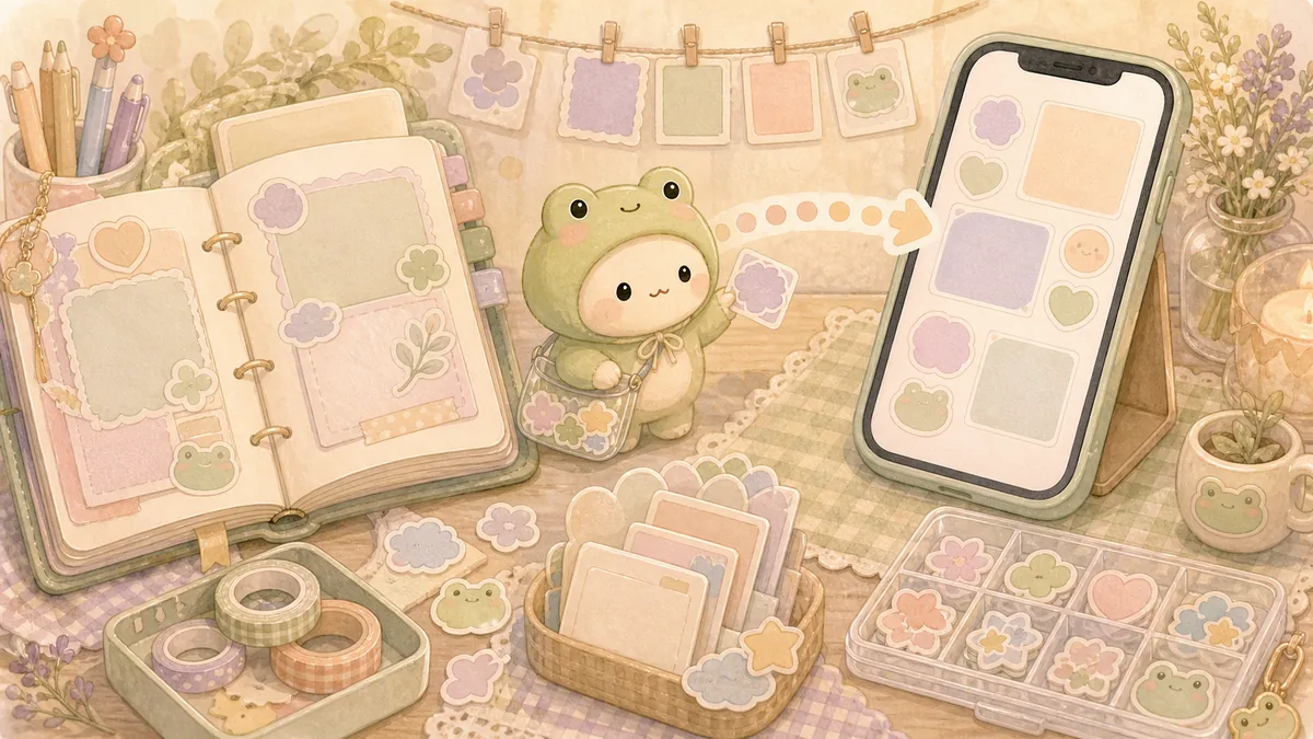Digital Diary App For Beginners Mongle Haru curation illustration
