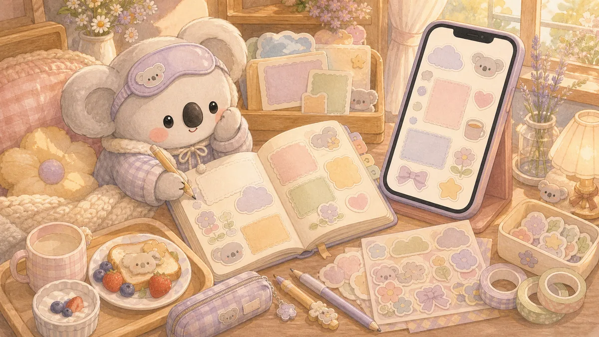 Digital Diary App For Daily Writing Mongle Haru curation illustration