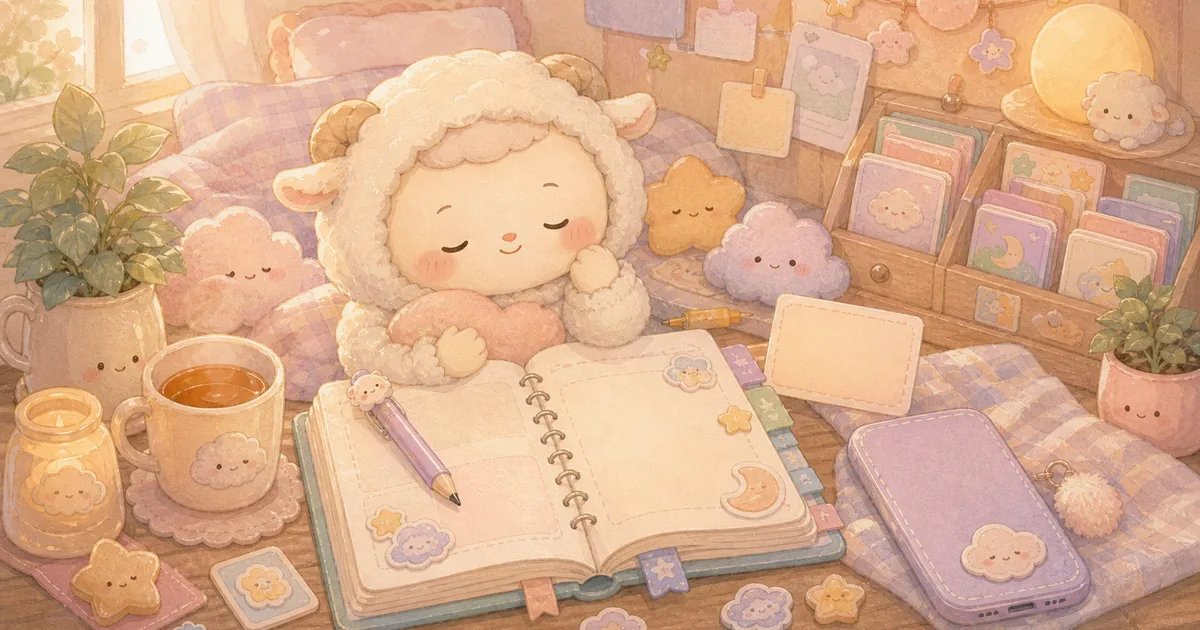 Private Diary App For A Gentle Reset blog thumbnail illustration for Mongle Haru