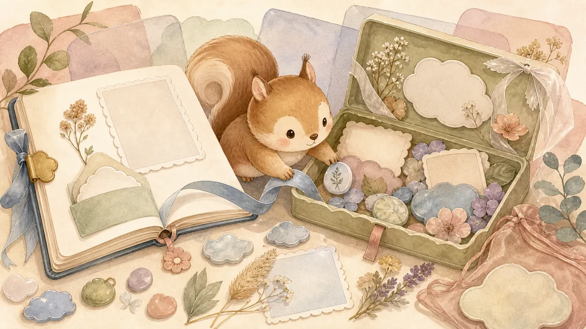 Private Diary App For Collecting Moments curation banner illustration for Mongle Haru