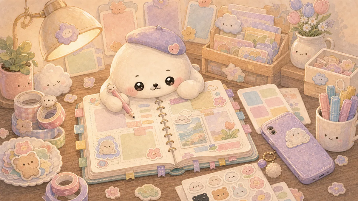 Private Diary App For Creative Diary Pages curation banner illustration for Mongle Haru