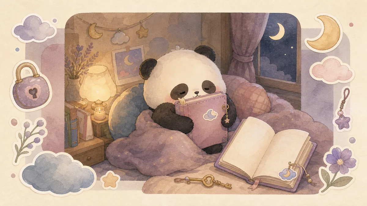 Private Diary App For Private Thoughts curation banner illustration for Mongle Haru
