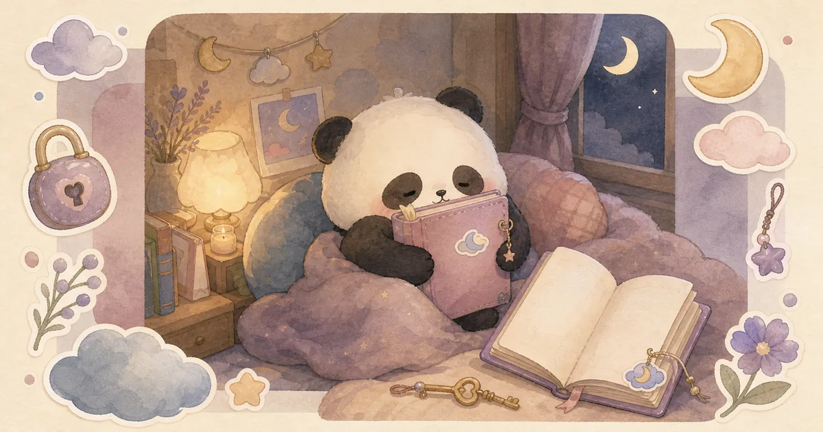 Private Diary App For Private Thoughts blog thumbnail illustration for Mongle Haru