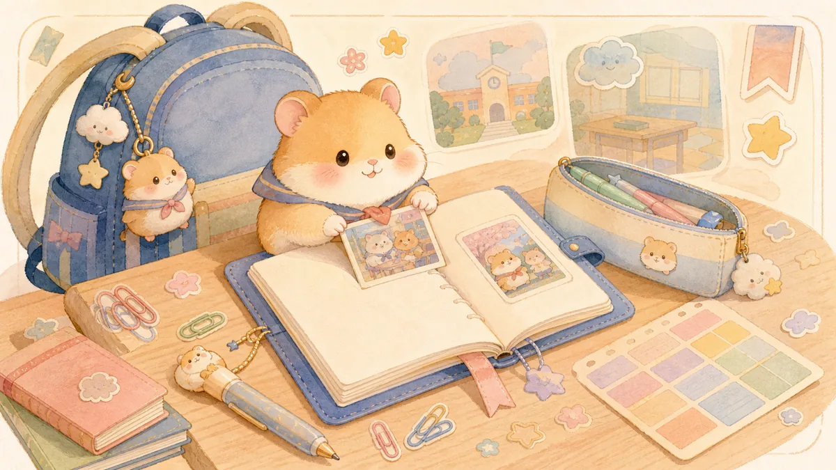 Private Diary App For School Memories curation banner illustration for Mongle Haru