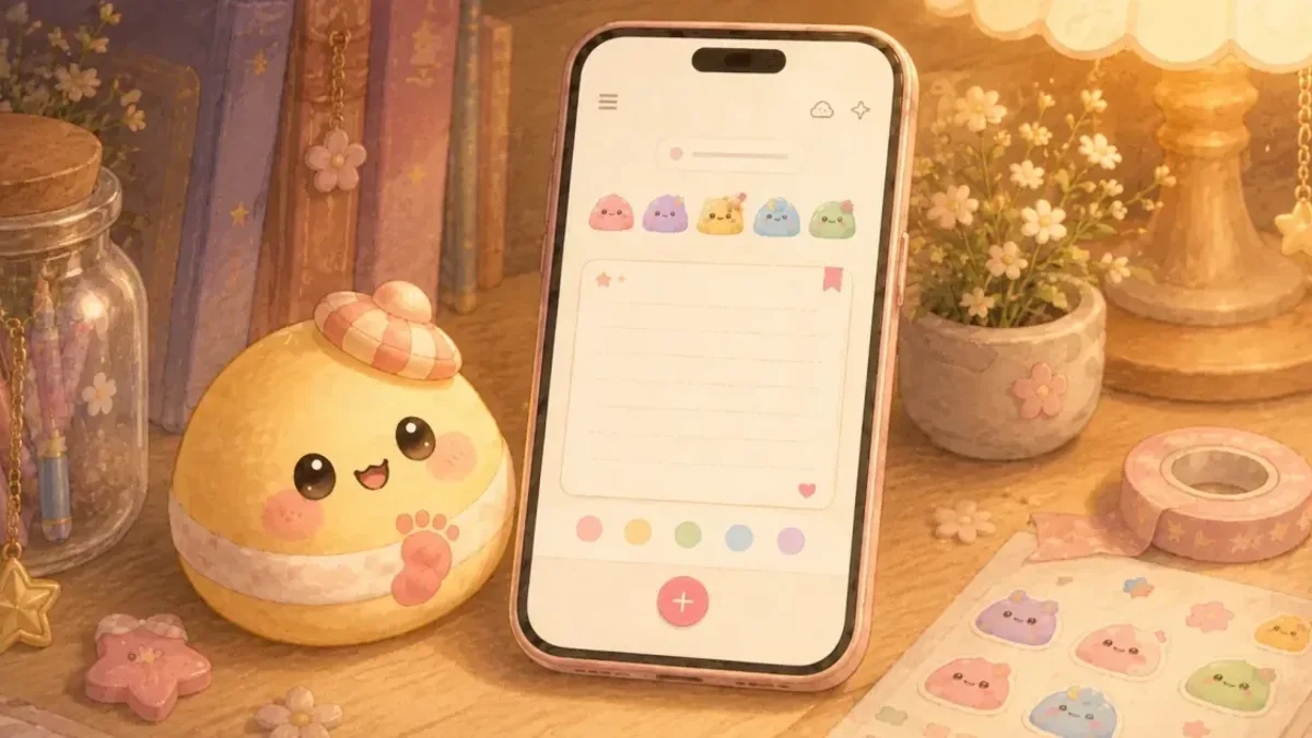 Sticker use for private diary app for small moments