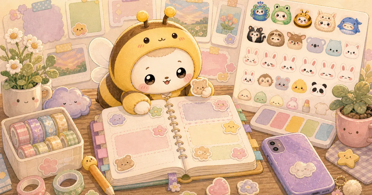Private Diary App To Decorate Entries blog thumbnail illustration for Mongle Haru