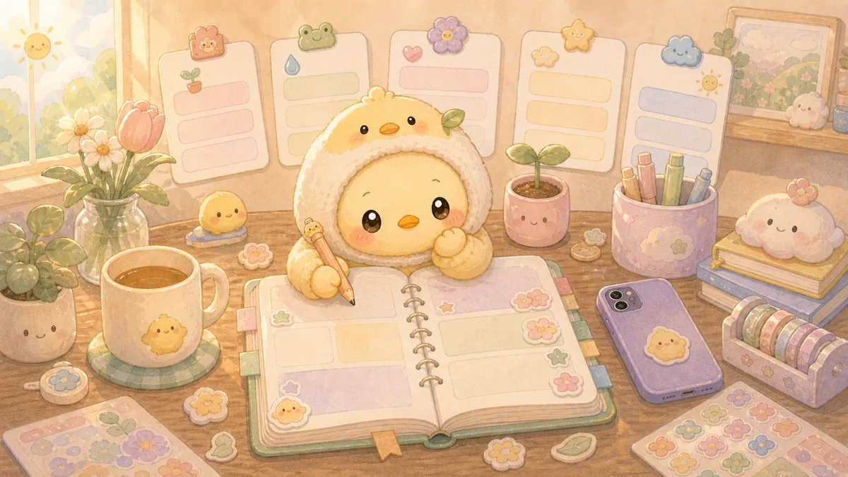 Private Diary App To Start A Habit curation banner illustration for Mongle Haru
