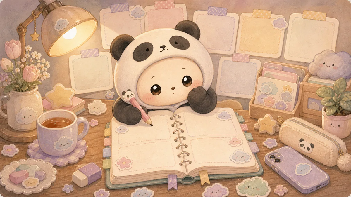 Private Diary App When You Do Not Know What To Write curation banner illustration for Mongle Haru