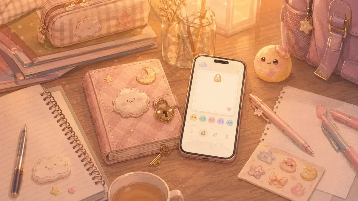 Example for private diary app with a calendar