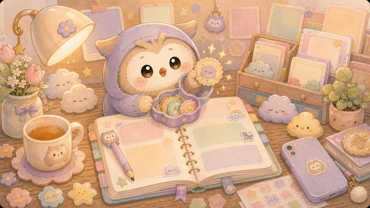 Private Diary App With A Playful Prompt curation banner illustration for Mongle Haru
