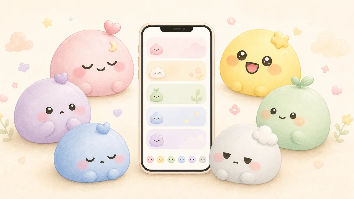 private diary app with cute characters in Mongle Haru