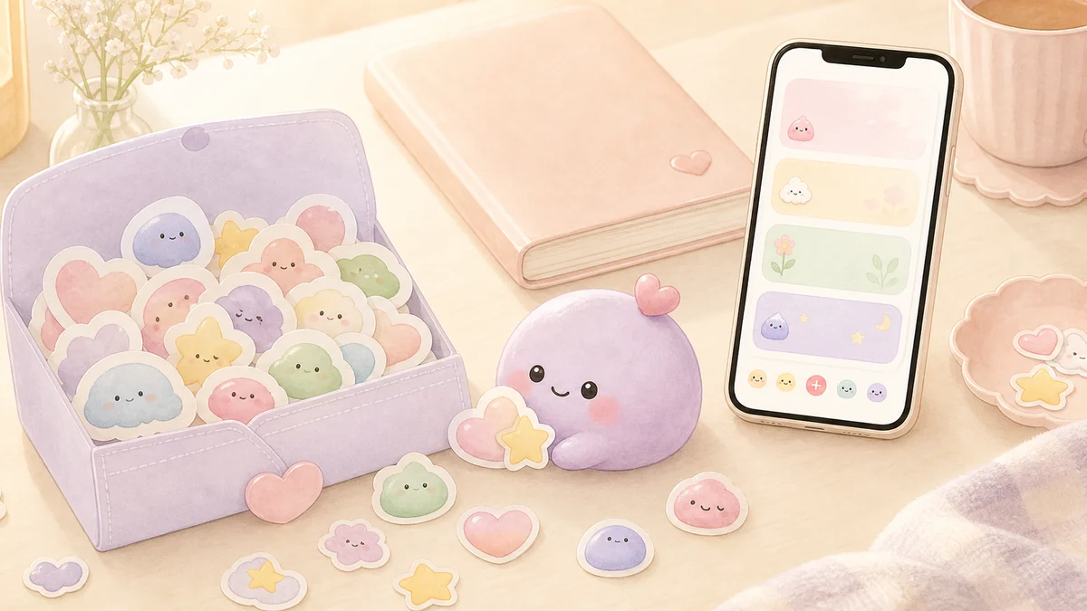 private diary app with stickers in Mongle Haru