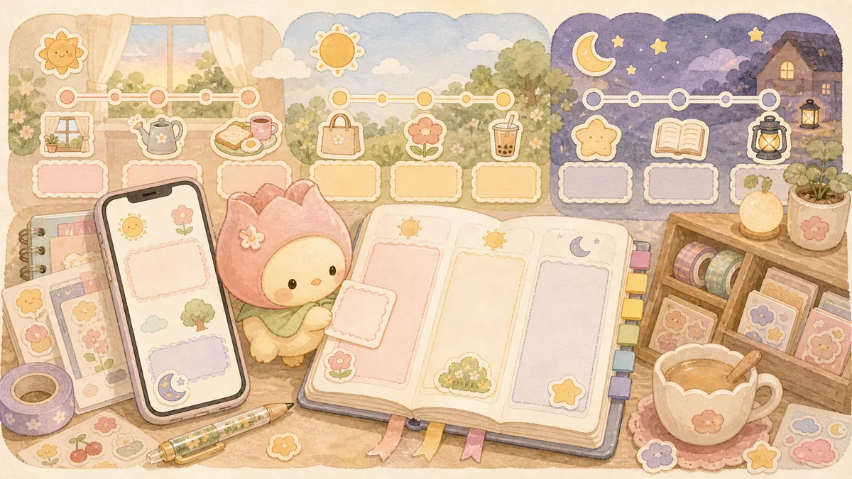 Timeline Diary App For Daily Writing Mongle Haru curation illustration