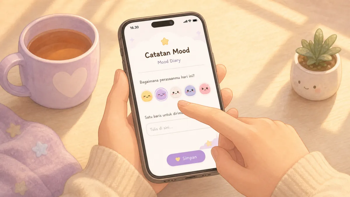 Aplikasi untuk mencatat emosi harian di HP