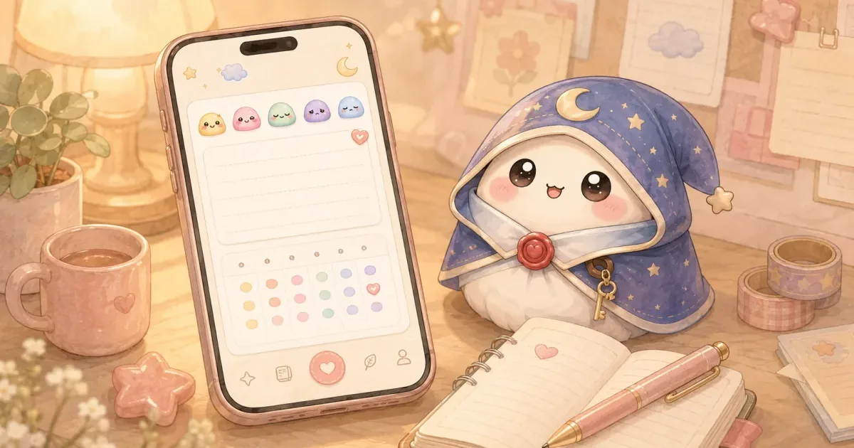 aplikasi diary dengan kalender di Mongle Haru