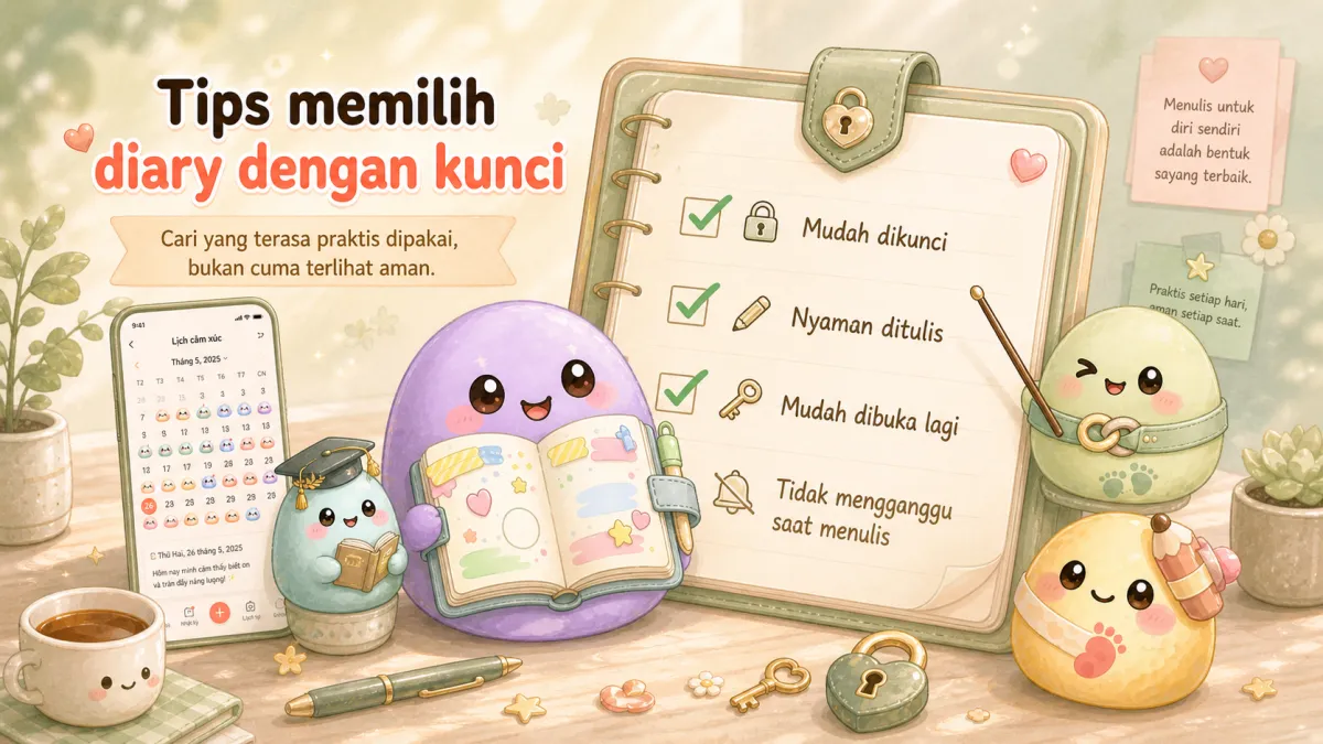 Fitur penting aplikasi diary dengan PIN biometrik dan kunci otomatis