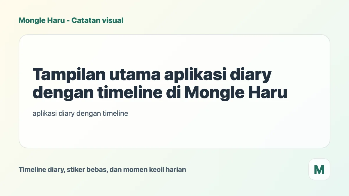 Tampilan utama aplikasi diary dengan timeline di Mongle Haru