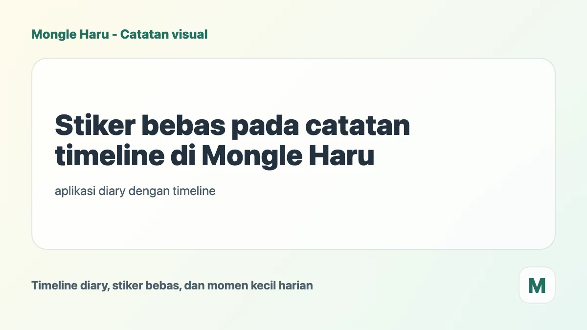 Stiker bebas pada catatan timeline di Mongle Haru