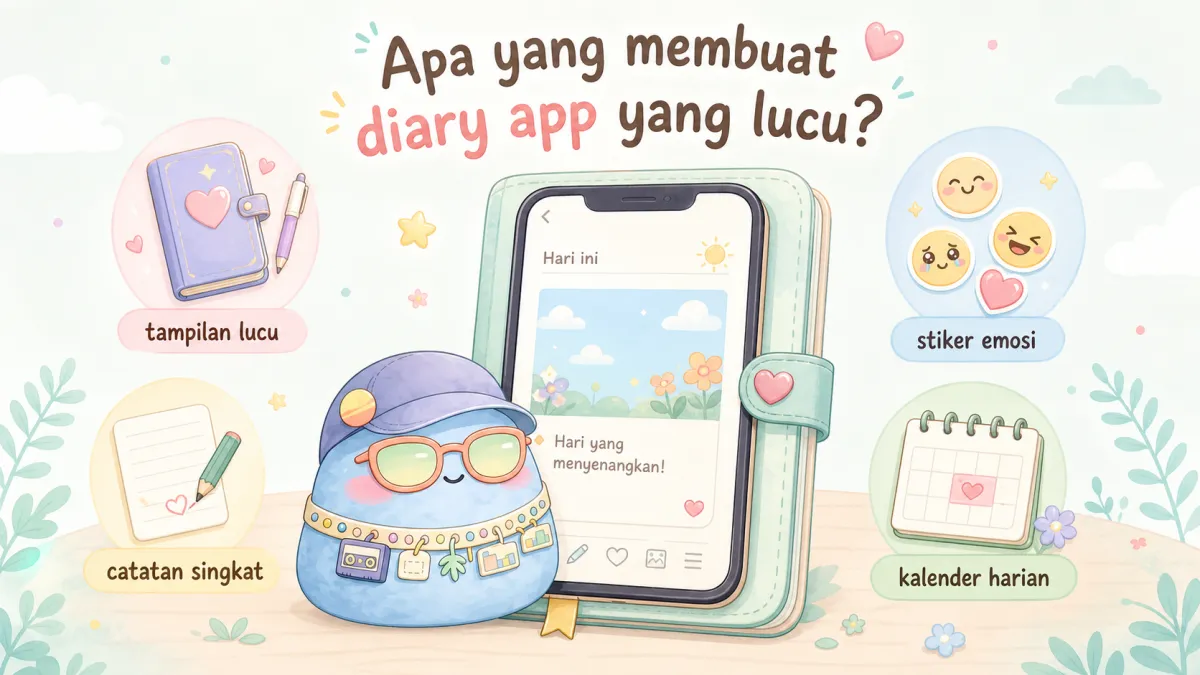 Ciri aplikasi diary lucu yang nyaman dipakai setiap hari