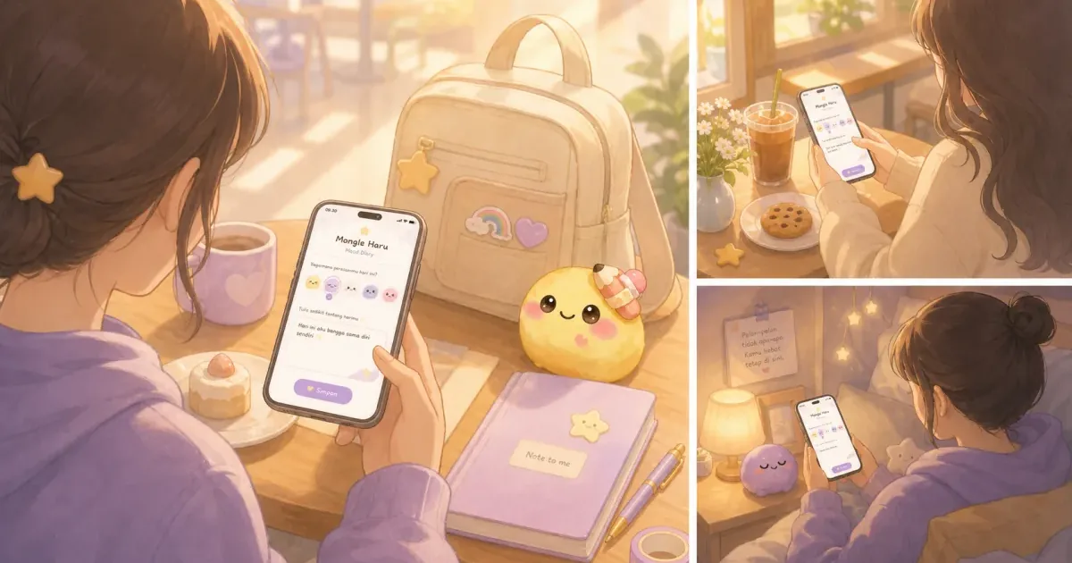 aplikasi diary untuk menulis perasaan di Mongle Haru