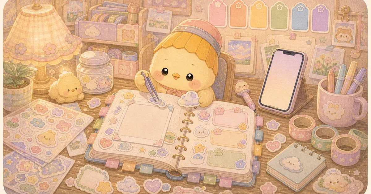 Thumbnail blog cara menata stiker di foto diary dari Mongle Haru