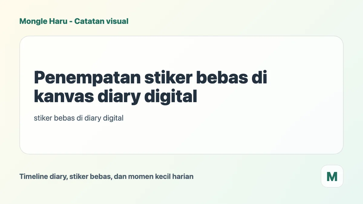 Cara menghias diary digital dengan stiker di Mongle Haru