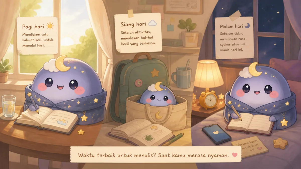 Waktu yang nyaman untuk menulis diary setiap hari