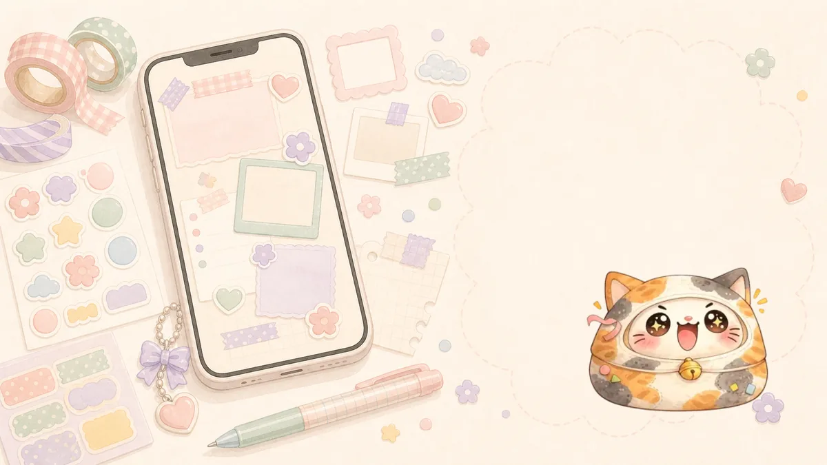 Dekorasi Diary Aesthetic Di Hp dengan catatan kecil di Mongle Haru