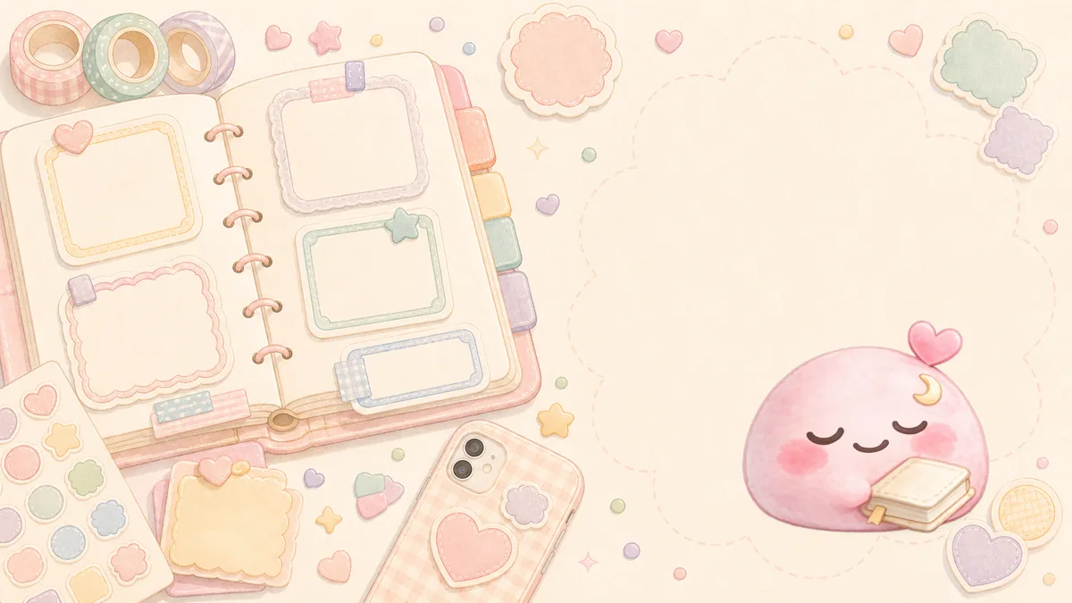 Diary Dengan Karakter Lucu dengan catatan kecil di Mongle Haru