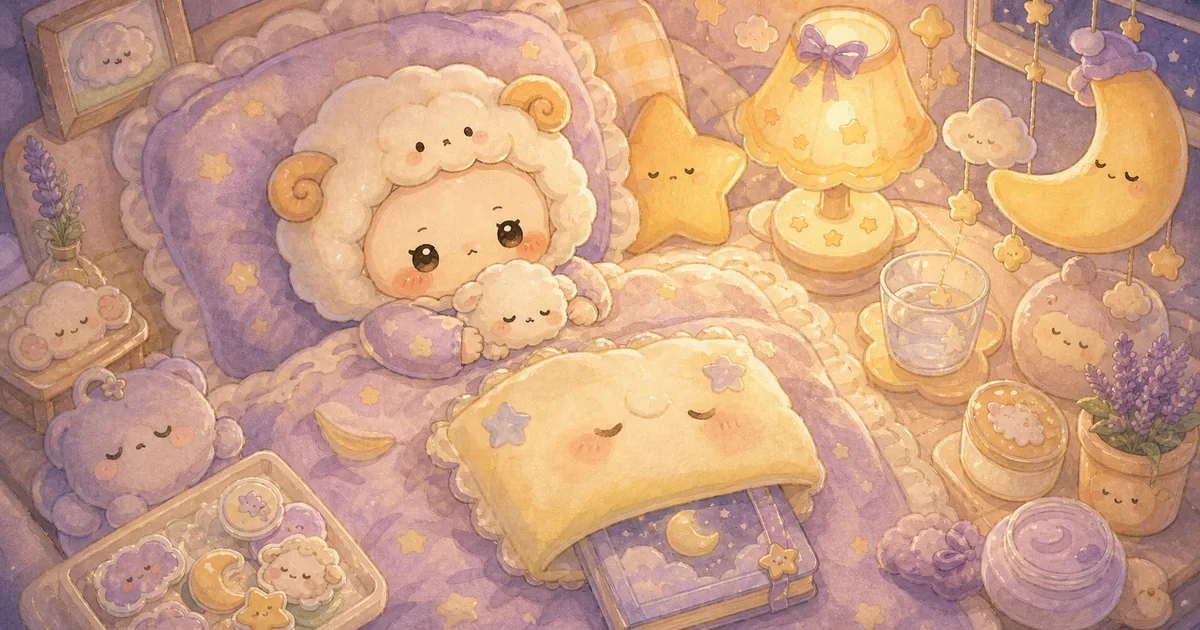 Thumbnail blog diary sebelum tidur bergaya curation banner Mongle Haru