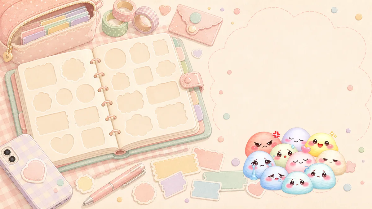 Koleksi Stiker Diary dengan catatan kecil di Mongle Haru