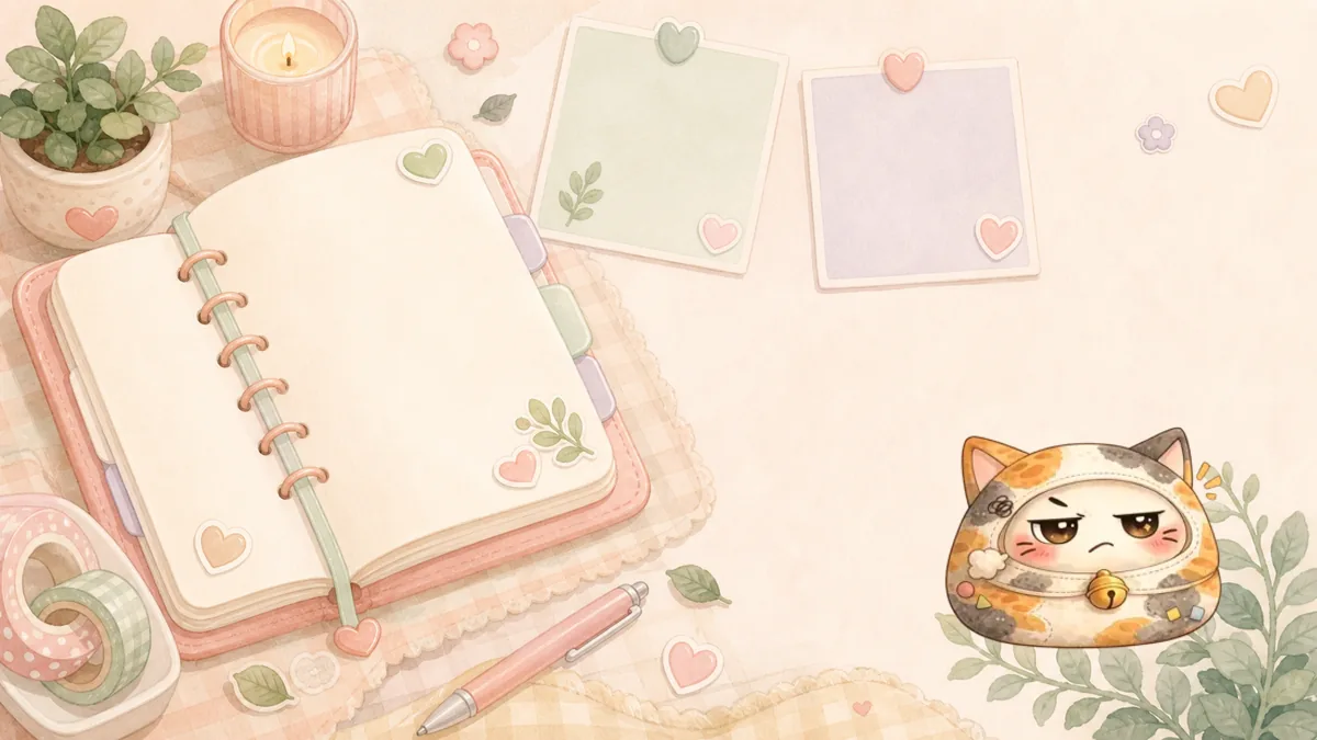 Menulis Diary Saat Cemburu dengan catatan kecil di Mongle Haru