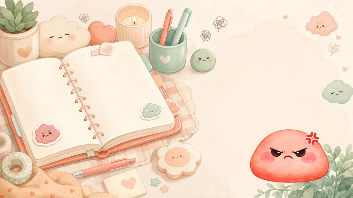 Menulis Diary Saat Marah dengan catatan kecil di Mongle Haru