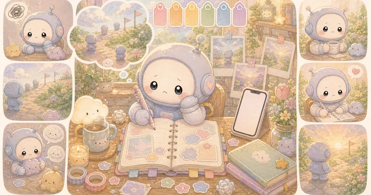 Thumbnail blog menulis diary saat merasa tertinggal dari Mongle Haru
