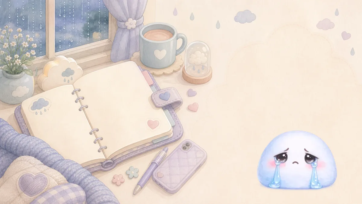 Menulis Diary Saat Sedih dengan catatan kecil di Mongle Haru