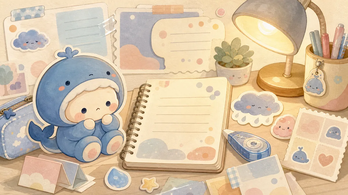 Ilustrasi menulis diary setelah ditegur dengan suasana diary Mongle Haru